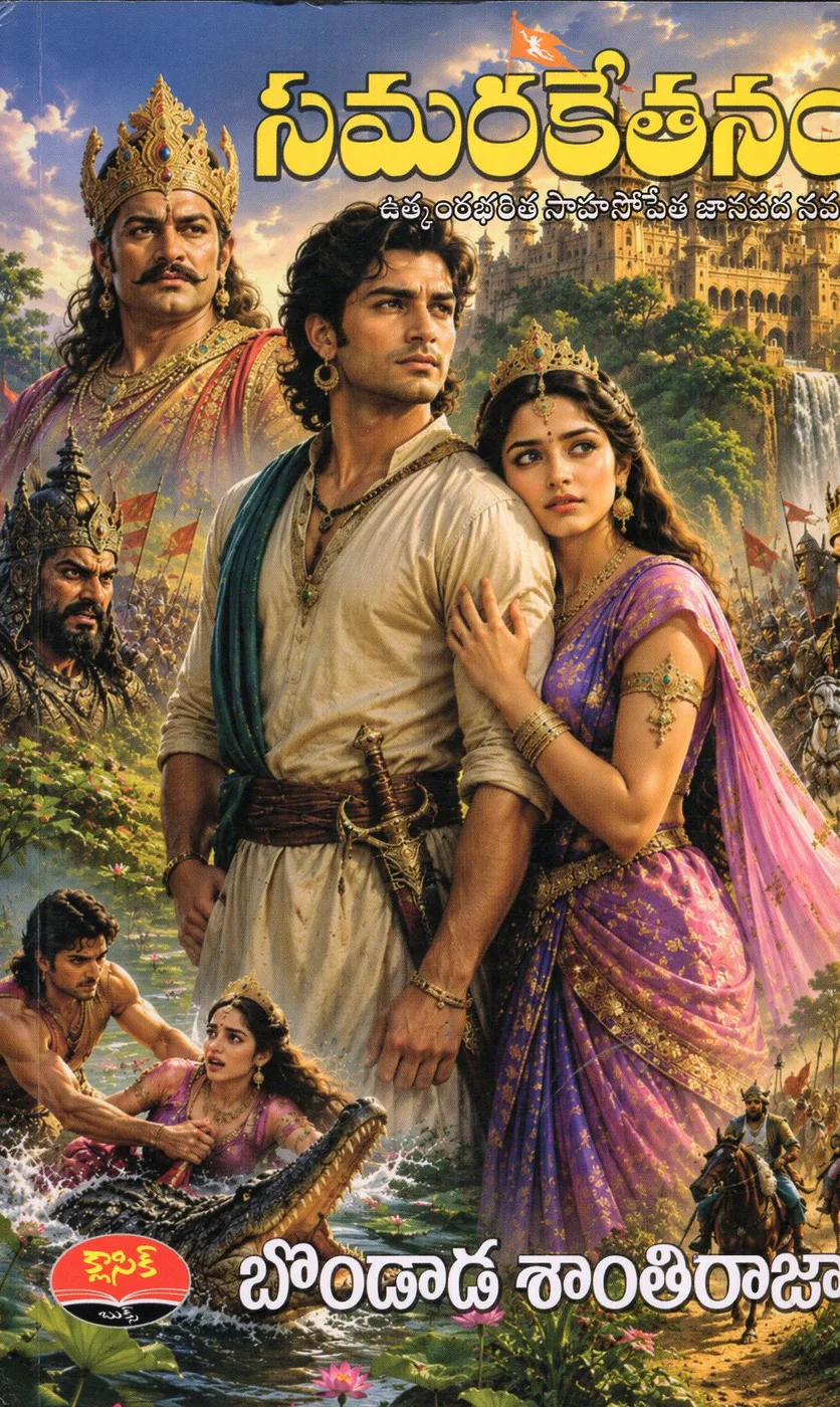 SAMARAKETHANAM - JANAPADA NAVALA by BONDADA SANTHIRAJA Telugu book cover