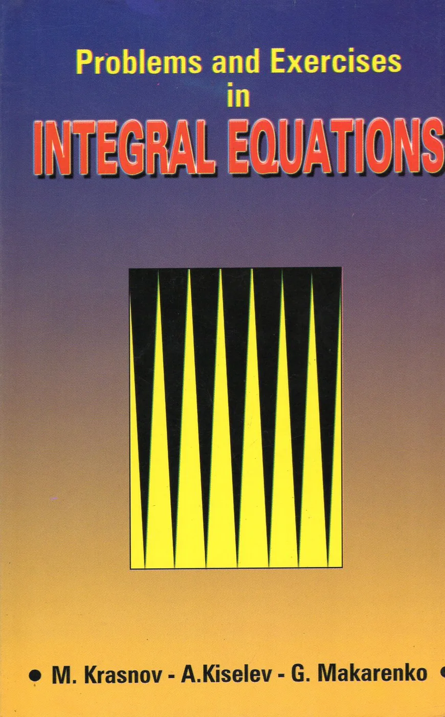 PROBLEMS AND EXERCISES IN INTEGRAL EQUATIONS by M.KRANSNOR Telugu book cover