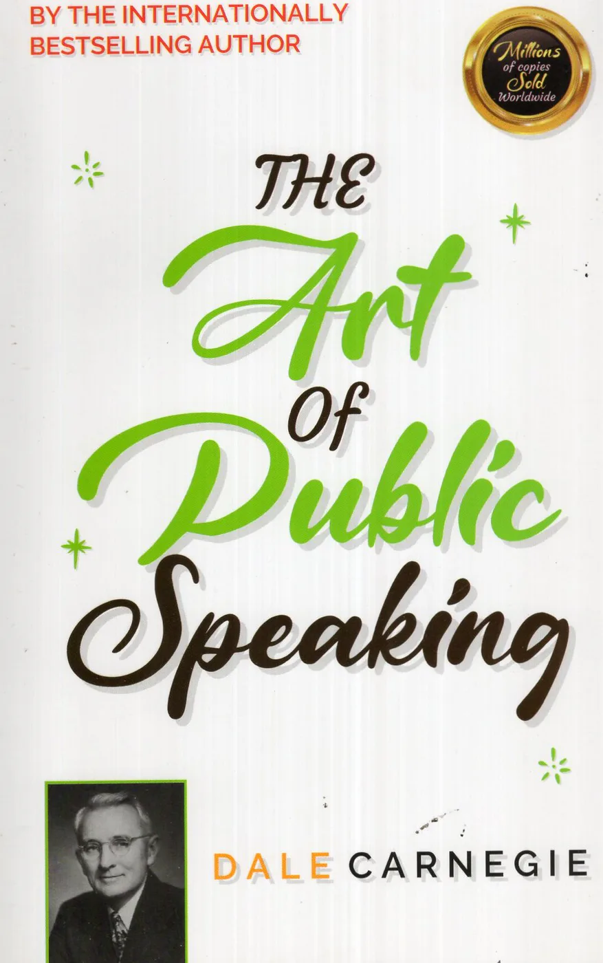 THE ART OF PUBLIC SPEAKING by DALE CARNEGIE English book cover