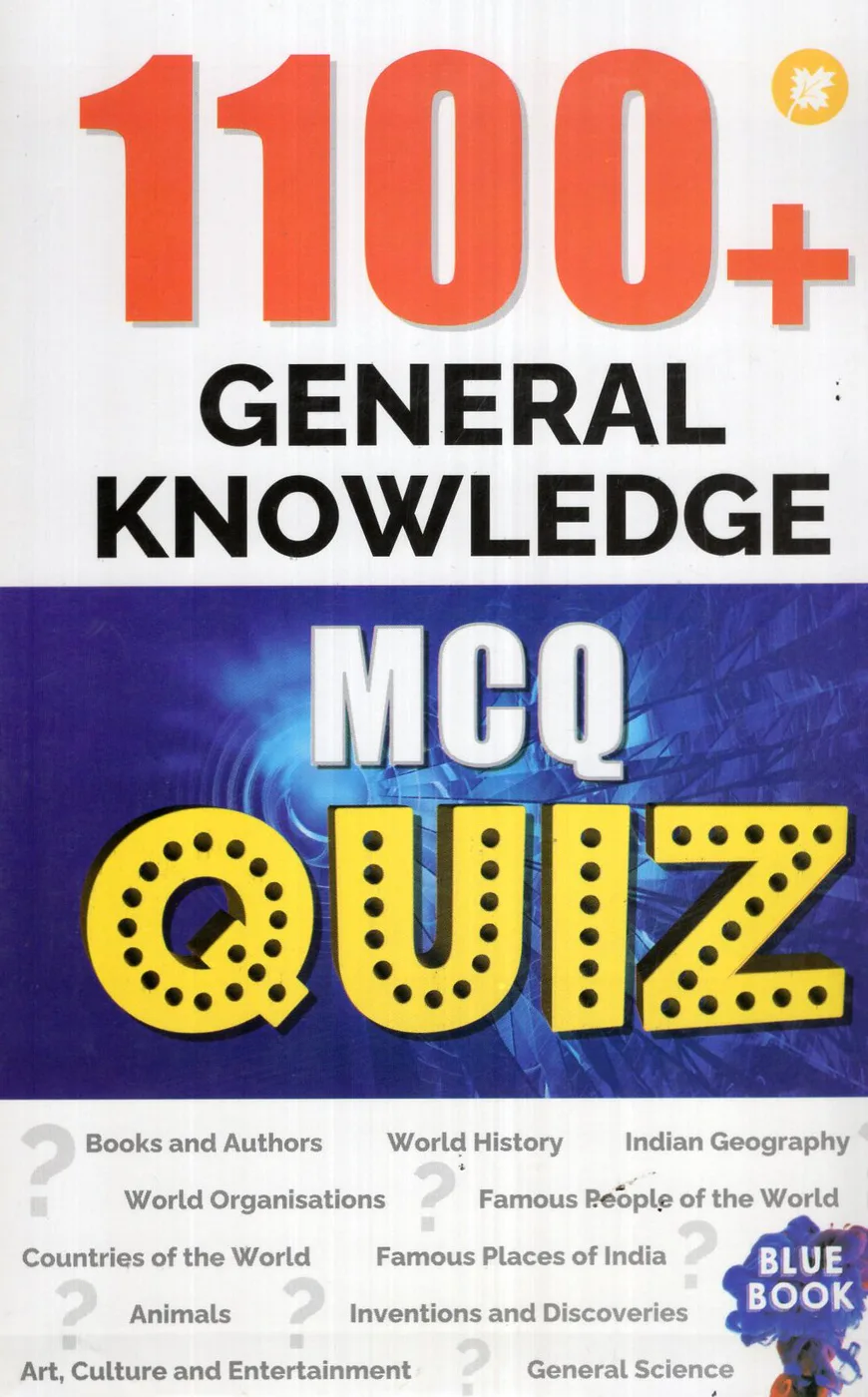 BLUE MCQ QUIZ BOOK - 1100 PLUS G.K by JAINCO ENTERPRISES English book cover