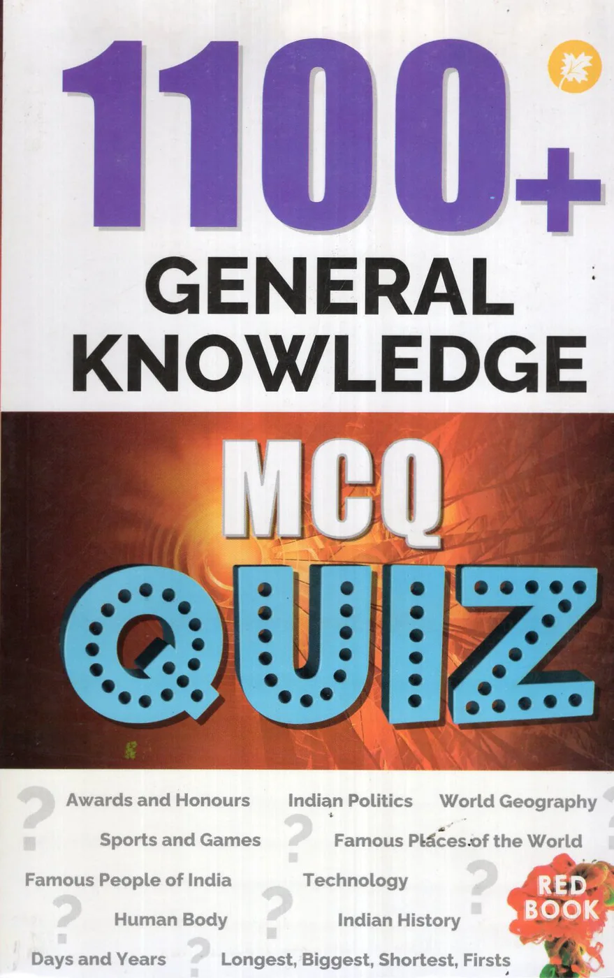 RED MCQ QUIZ BOOK - 1100 PLUS G.K by JAINCO ENTERPRISES English book cover