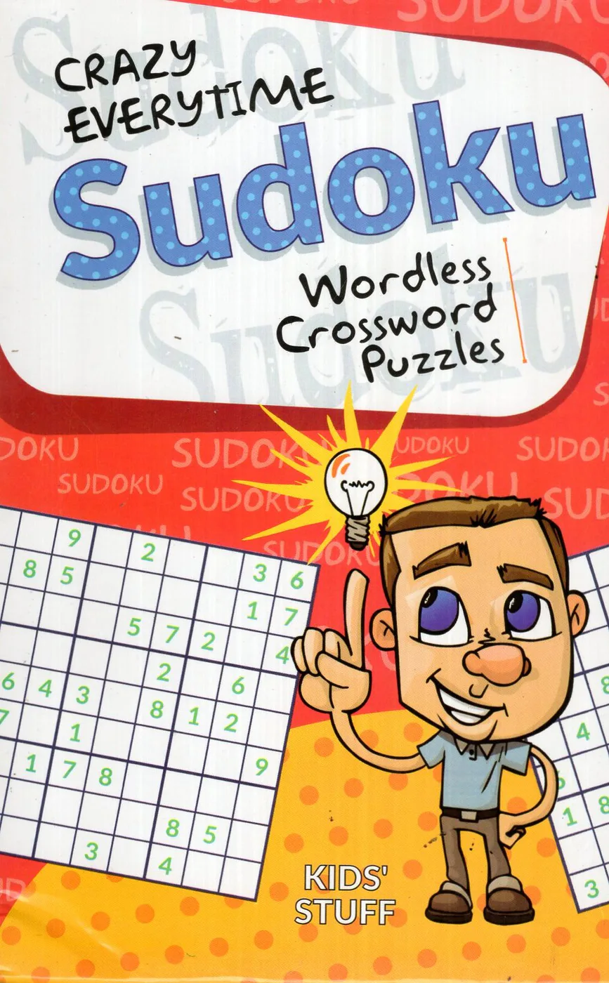 CRAZY EVERYTIME SUDOKU - WORDLESS CROSSWORD PUZZLES by JAINCO ENTERPRISES English book cover
