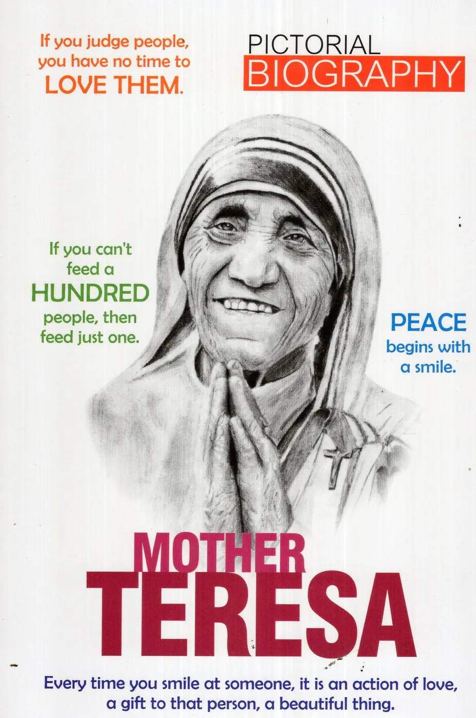 MOTHER TERESA - PICTORIAL BIOGRAPHY -60 by JAINCO ENTERPRISES English book cover