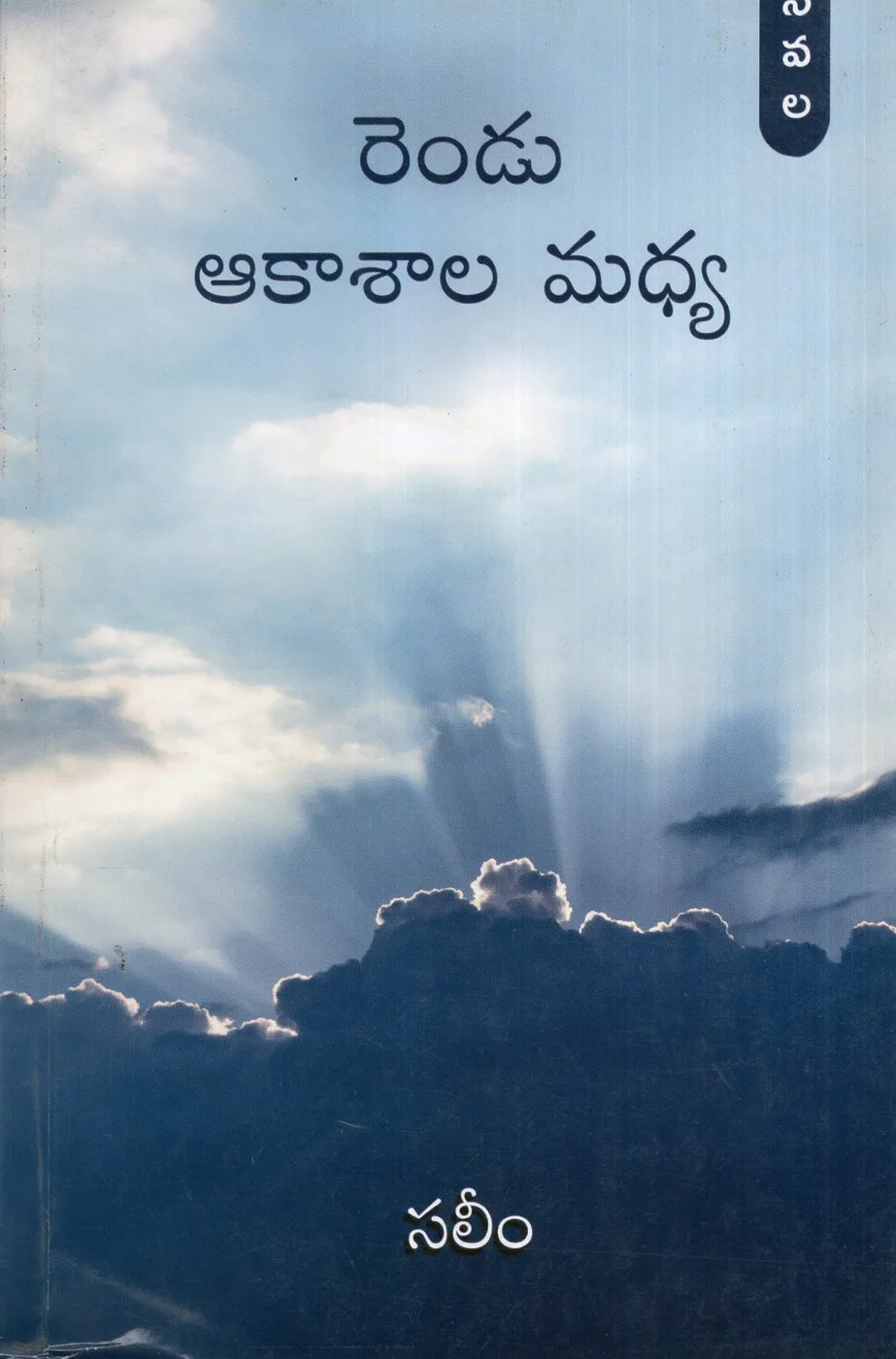 RENDU AAKASALA MADHYA by SALEEM Telugu book cover
