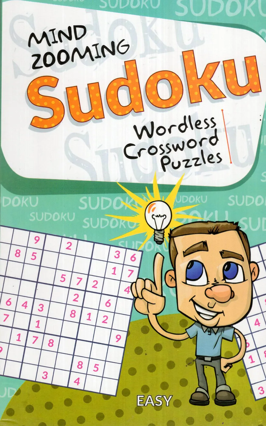 MIND ZOOMING SUDOKU - WORDLESS CROSSWORD PUZZLES by JAINCO ENTERPRISES English book cover