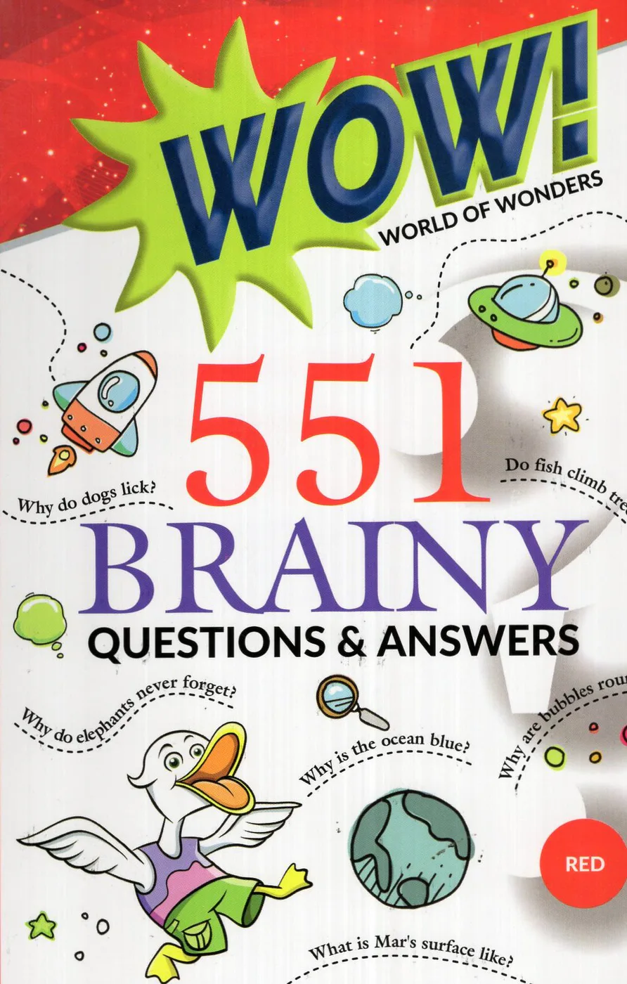 551 BRAINY QUESTIONS AND ANSWERS - WOW WORLD OF WONDERS by JAINCO ENTERPRISES English book cover